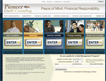 Tablet Screenshot of pioneercredit.com